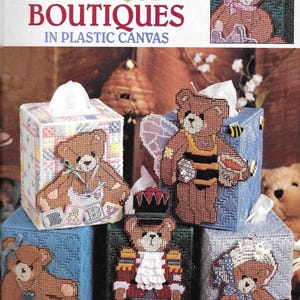 Plastic Canvas Pattern, Tissue Box Covers Pattern, Teddy Bear Plastic Canvas