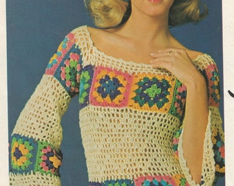 Crochet Pattern, Sweater Pattern, Peasant Top Pattern, Instant Download, Crochet Pullover Pattern,