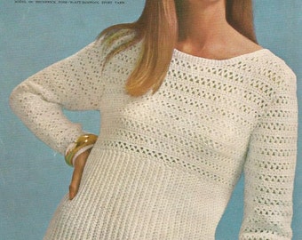 Crochet Pattern, Sweater Pattern, Instant Download, Crochet Pullover Pattern, Swimsuit Cover,