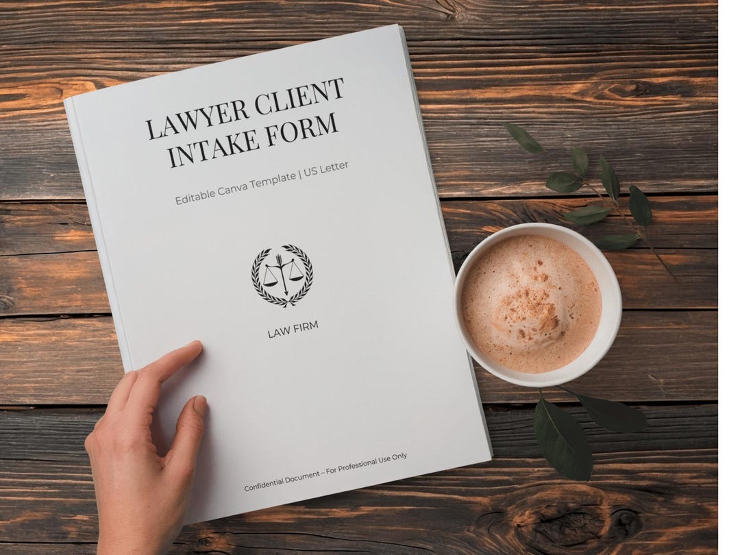 Lawyer Client Intake Form Template | Editable Minimalist Design (canva ...