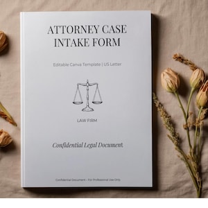 Attorney Case Notes Template | Minimal Editable Canva (US Letter) | Lawyer Case Management Form