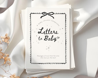 Libro de firmas para baby shower: Cartas para guardar como recuerdo (Descarga instantánea)