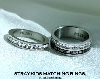 Stray Kids Lovestay Ring Adjustable Kpop Sterling Silver by Purple