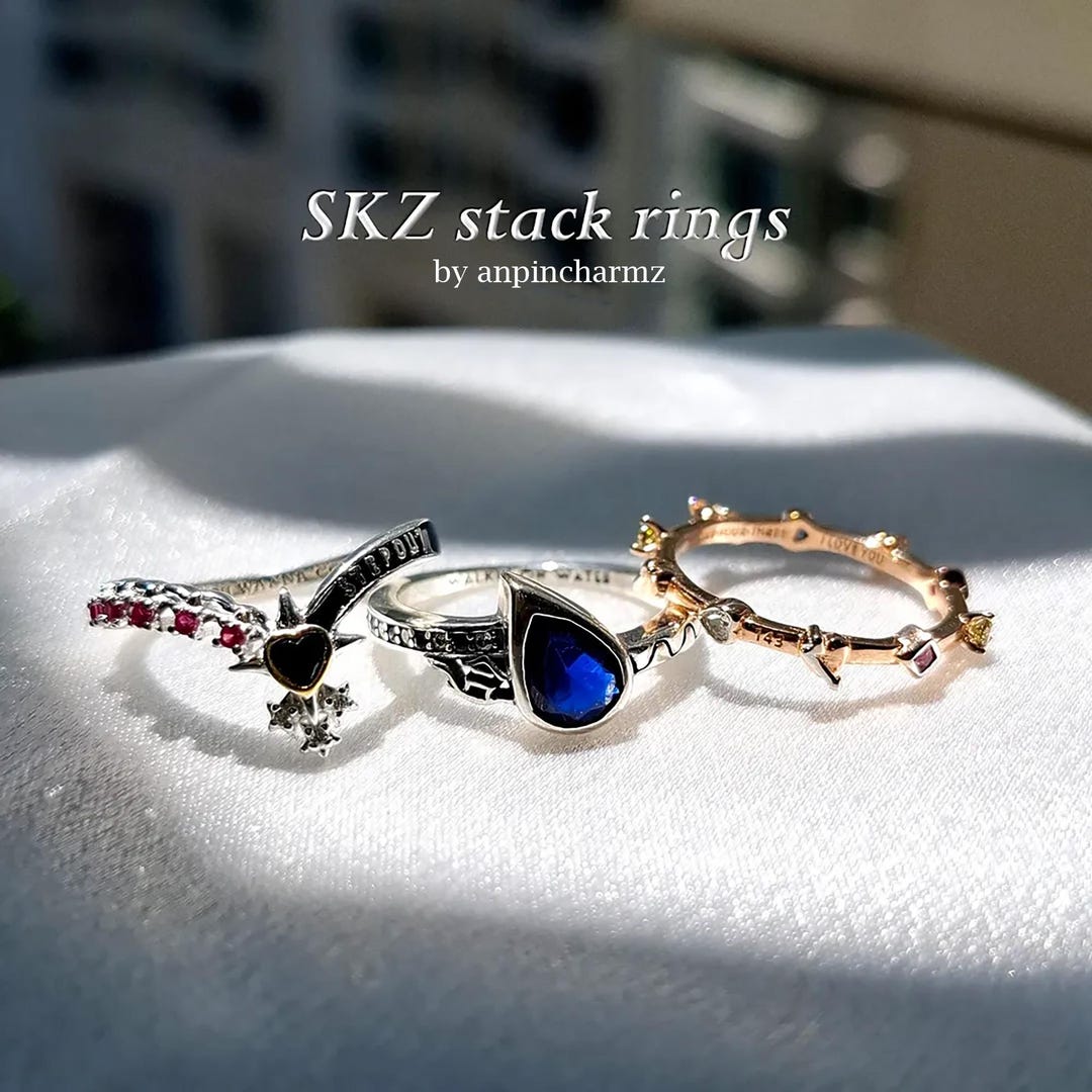 Sk Band Rings SKZ Stack Ring, Stray Kids Jewelry - Etsy