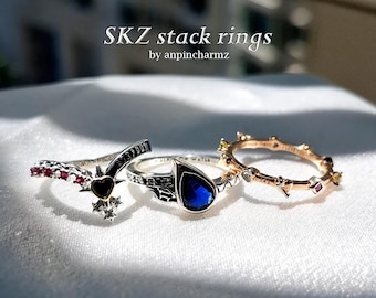 Stray Kids スキズ リング 指輪 lovestay Stray Kids Lovestay Ring Adjustable Kpop Sterling Silver by Purple
