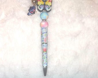 Butterfly Beaded Pens with Tassel Charms - Assorted Designs for Delightful Home Decor & Gift Giving