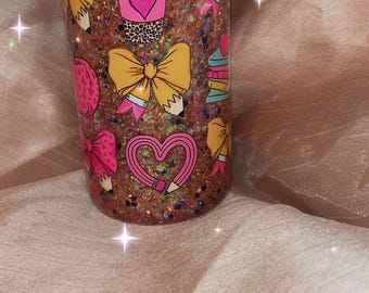Magical Snow Globe Tumbler: Teacher Gift, Cold Beverage Travel Cup