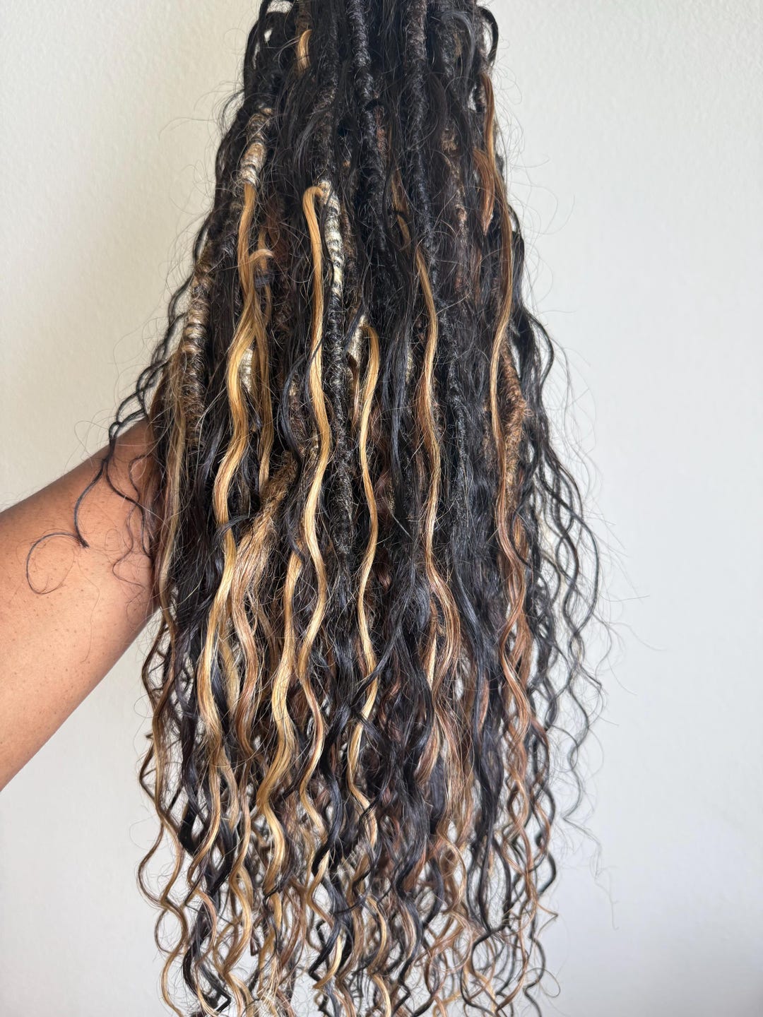 Natural Brown and Bronde Boho Faux Loc Extensions - Etsy