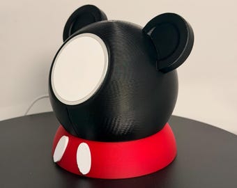 Supporto MagSafe per iPhone/Android – Stazione di aggancio di Topolino, caricabatterie da scrivania Disney stampato in 3D