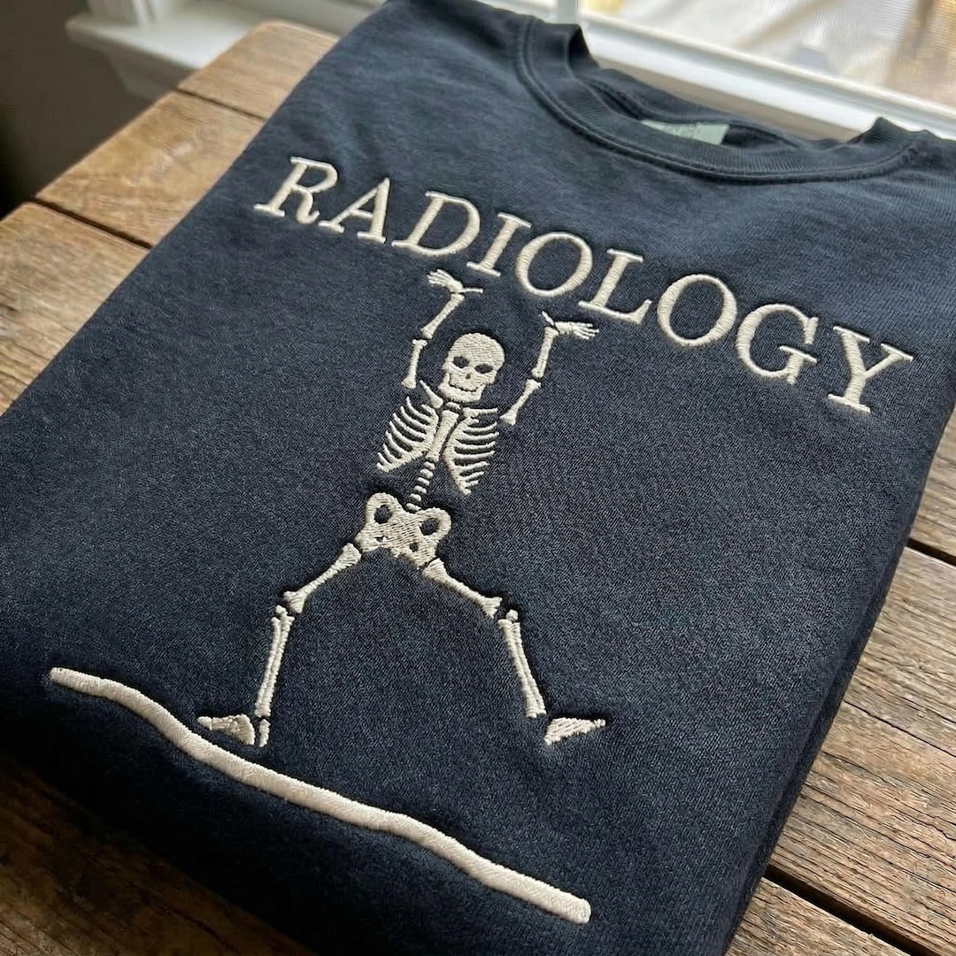 Radiology Skeleton Embroidery Design | Funny X Ray Tech Skeleton ...