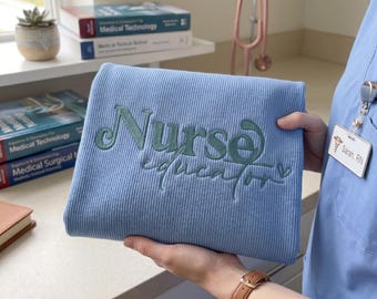 Nurse Educator Embroidery Design | Nursing Instructor Machine Embroidery File PES DST | Nurse Teacher Gift