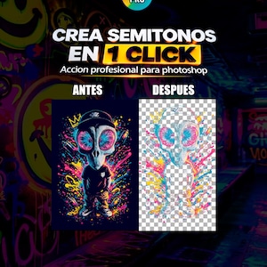 One-click DTF halftone action - Photoshop