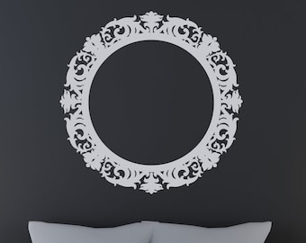 Ceiling Decals, Circular Frame, Frame Wall Art, Decorative Decal, Family Frames, Old World Design, Wedding Shower Decoration, Home Artwork