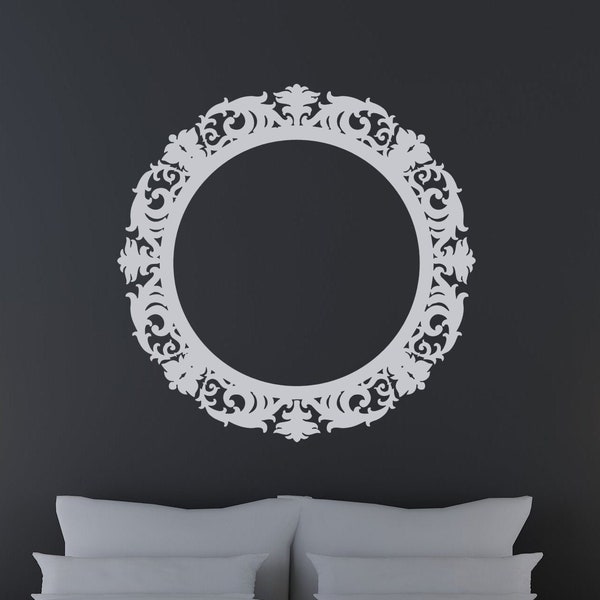 Ceiling Decals, Circular Frame, Frame Wall Art, Decorative Decal, Family Frames, Old World Design, Wedding Shower Decoration, Home Artwork