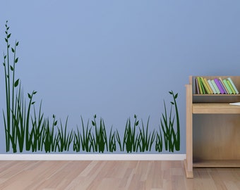 Grass Wall Backdrop, Grasses Panel, Grass Background, Decorative Decal, Decor, Bachelor Pad Gifts, Vinyl Sticker, Home Decorations, Artwork