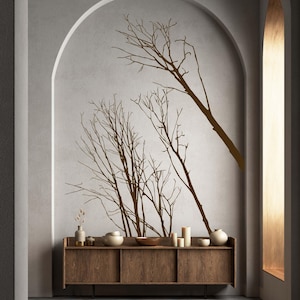 Bare Tree Branch Wall Decal, Corner Wall Sticker, Spooky Winter Branch Art, Nature Wall Accent, Japandi Wabi Sabi Mural, Realistic Branches