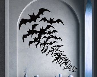 Bats Decor, 3D Wall Decor, Bat Decal, Gothic Wall Art, Bat Vinyl Stickers, Home Decal, Whimsigoth Decor, Bat Wall Decor