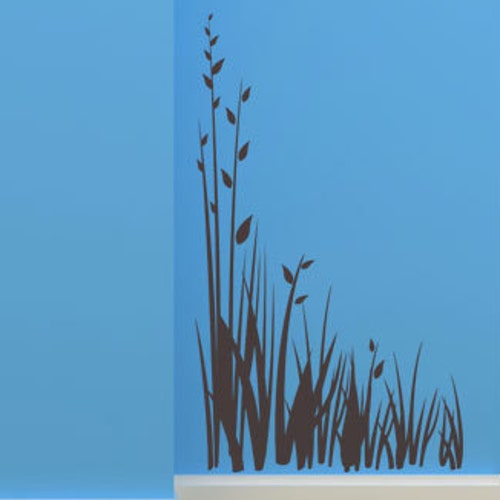 Tall Grass Wall Decal Blade Leaf Decor Reeds Grasses Wheat Etsy