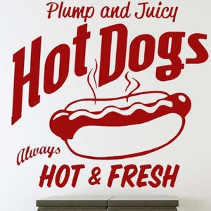 Naklejka Hot Dog, Naklejka Food Truck, Dekoracja Dogs, Reklama, Projekt Restauracji, Grafika Food Cart, Naklejka Winylowa, Sztuka Ścienna, Dekoracja Domu