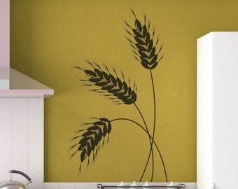 Wheat Wall Decor, Wheat Grass, Decorative Design, Food, Whole Grains, Farming, Farm, Bread Decal, Home Art, Kitchen, Gifts for Bakers