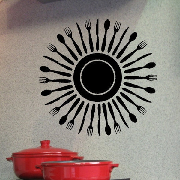 Spoon Fork Knife Decals Etsy