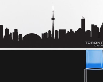 Toronto Skyline, Canada Wall Art, Decal, Canadian Artwork, Home Art, Bedroom Design, Office Decor