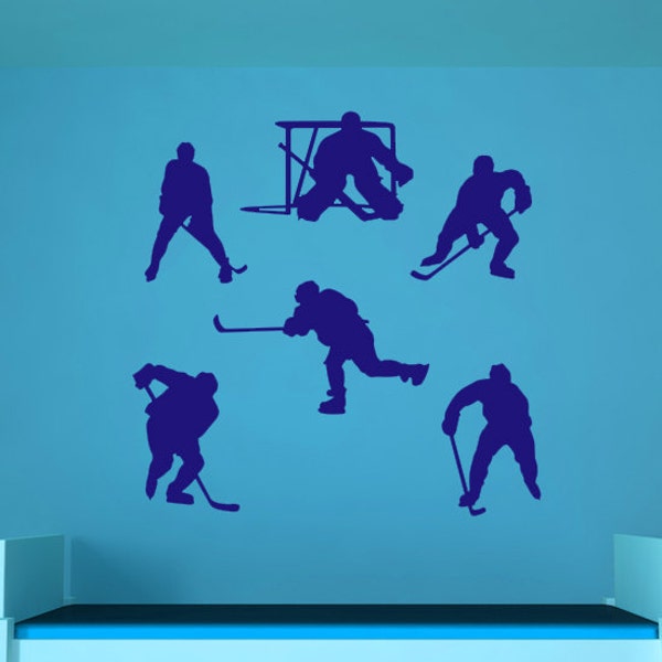 Hockey Decor, Hockey Gifts, Ice Hockey Stickers, Hockey Wall Decal