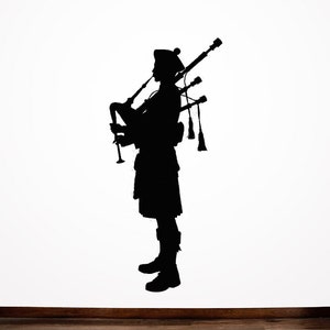 Dudelsackpieler Wandtattoo, Dudelsackpieler, Dudelsackspieler Wandtattoo, Dudelsackspieler Wandtattoo, Schottischer Dudelsack, Highland Aufkleber
