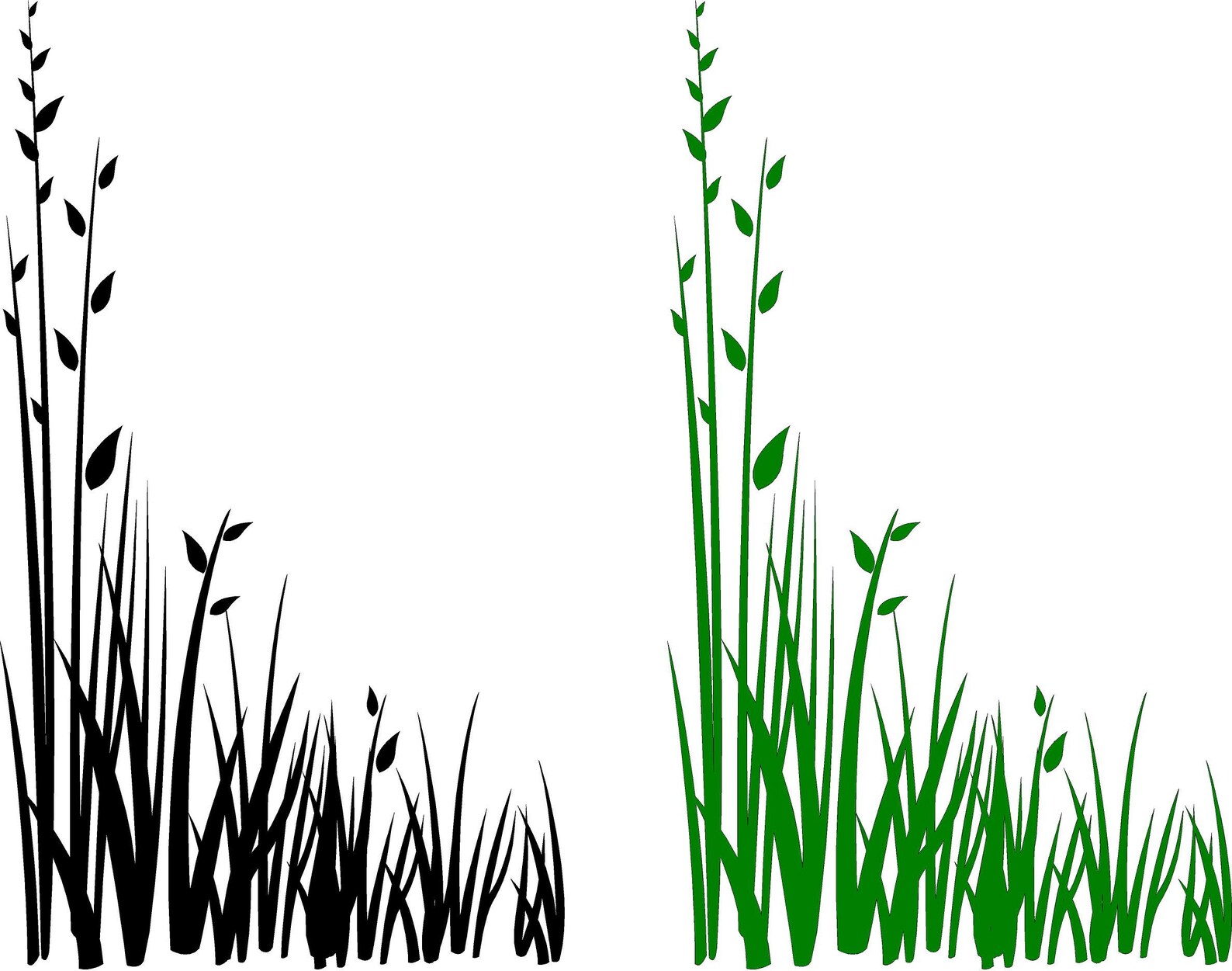 Tall Grass Wall Decal Blade Leaf Decor Leaves Grasses Etsy