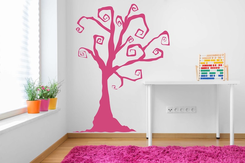 Gothic branch design wall art with curling swirls for a spooky yet elegant home accent.