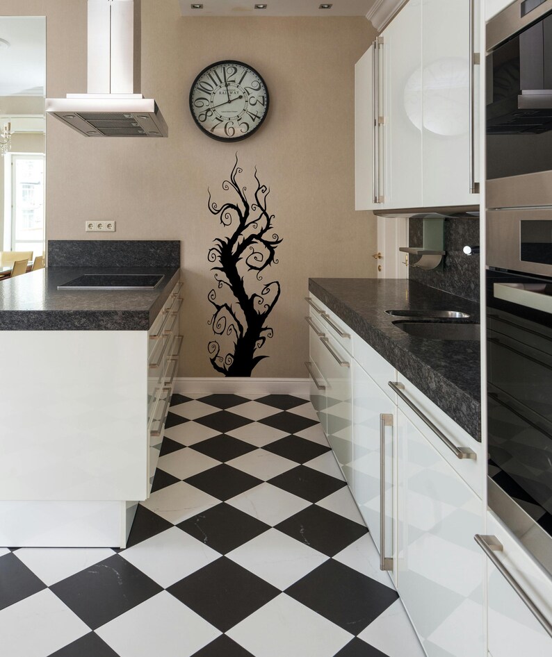 Mystical wall art created as a window style silhouette tree, offering a symbolic portal into imagination, transformation, and quiet inner worlds.