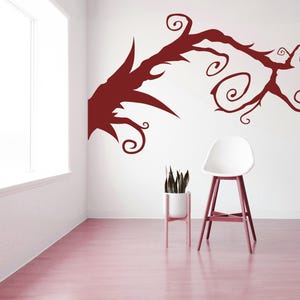 Gothic wall art with flowing vine-like branches and organic spirals, inspired by nature’s wild beauty and dramatic charm.