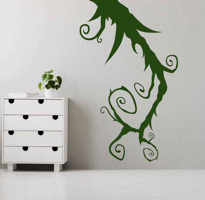Fantasy branch wall design featuring intricate shapes and movement, symbolizing imagination, transformation, and the natural artistry found in every twisting curve.