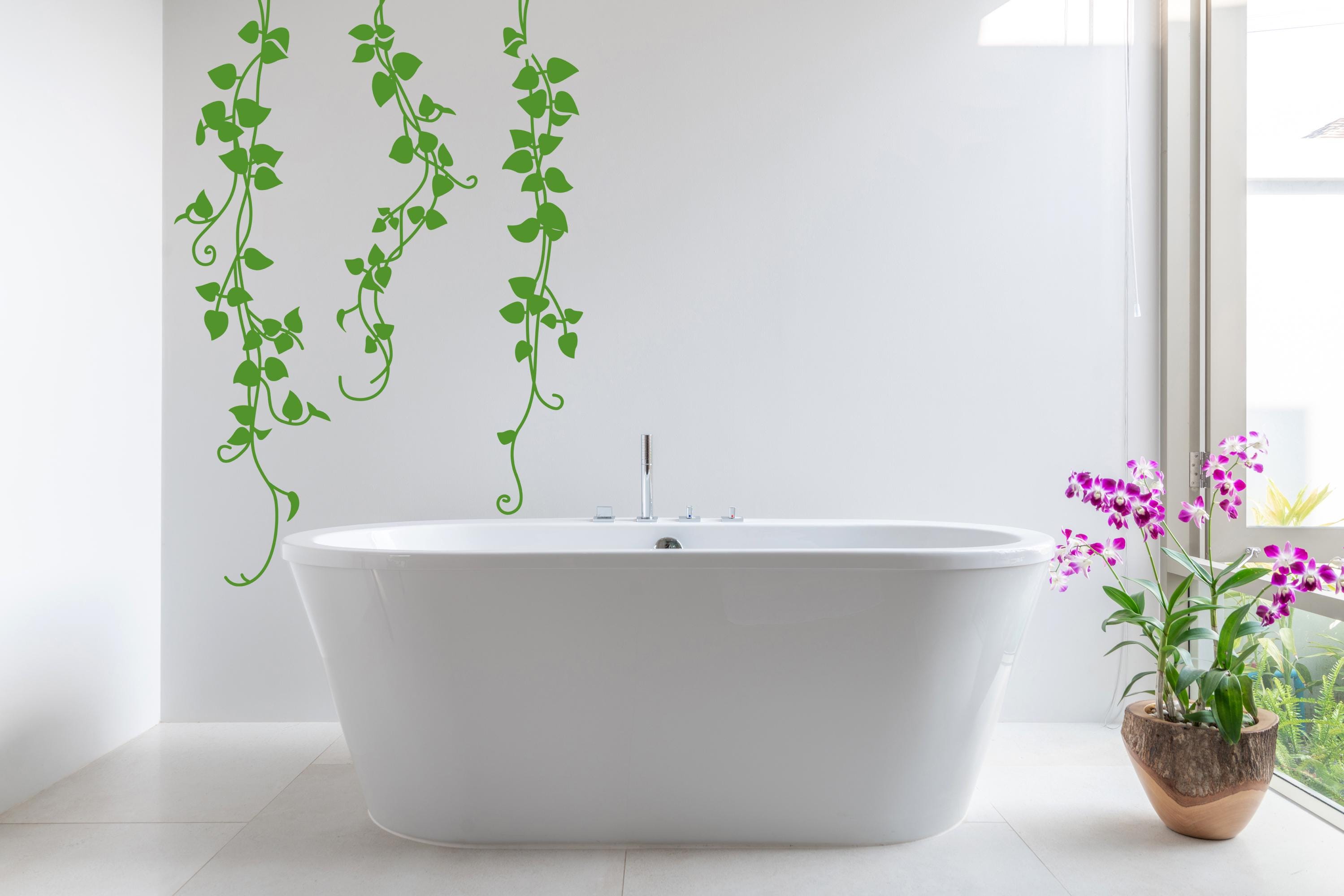 Hanging Vines Wall Decal, Tall Narrow Wall Art, Plants Vines for Decor ...