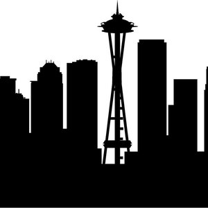 Seattle Art, Seattle Skyline Decal, Washington, Skyline Decal, Vinyl ...