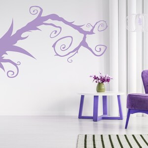 Dark nature decor featuring elegant swirling branches, perfect for creating a sense of mystery, creativity, and organic flow in any artistic space.