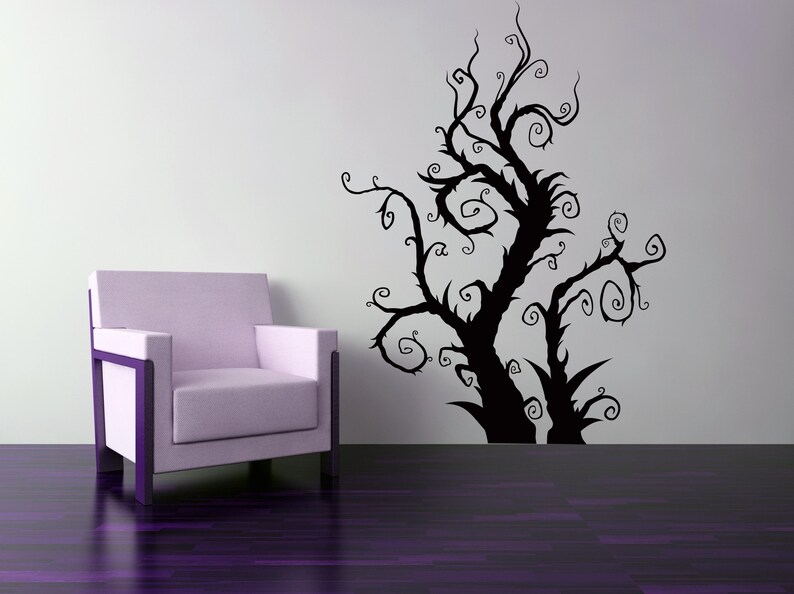 Gothic wall art inspired by nature’s darker elegance, blending organic growth with a slightly surreal silhouette.