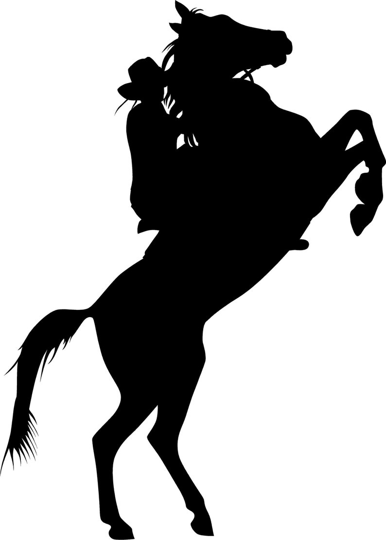 Cowboy Wall Decal Ranch Wall Art Horse Decoration Etsy