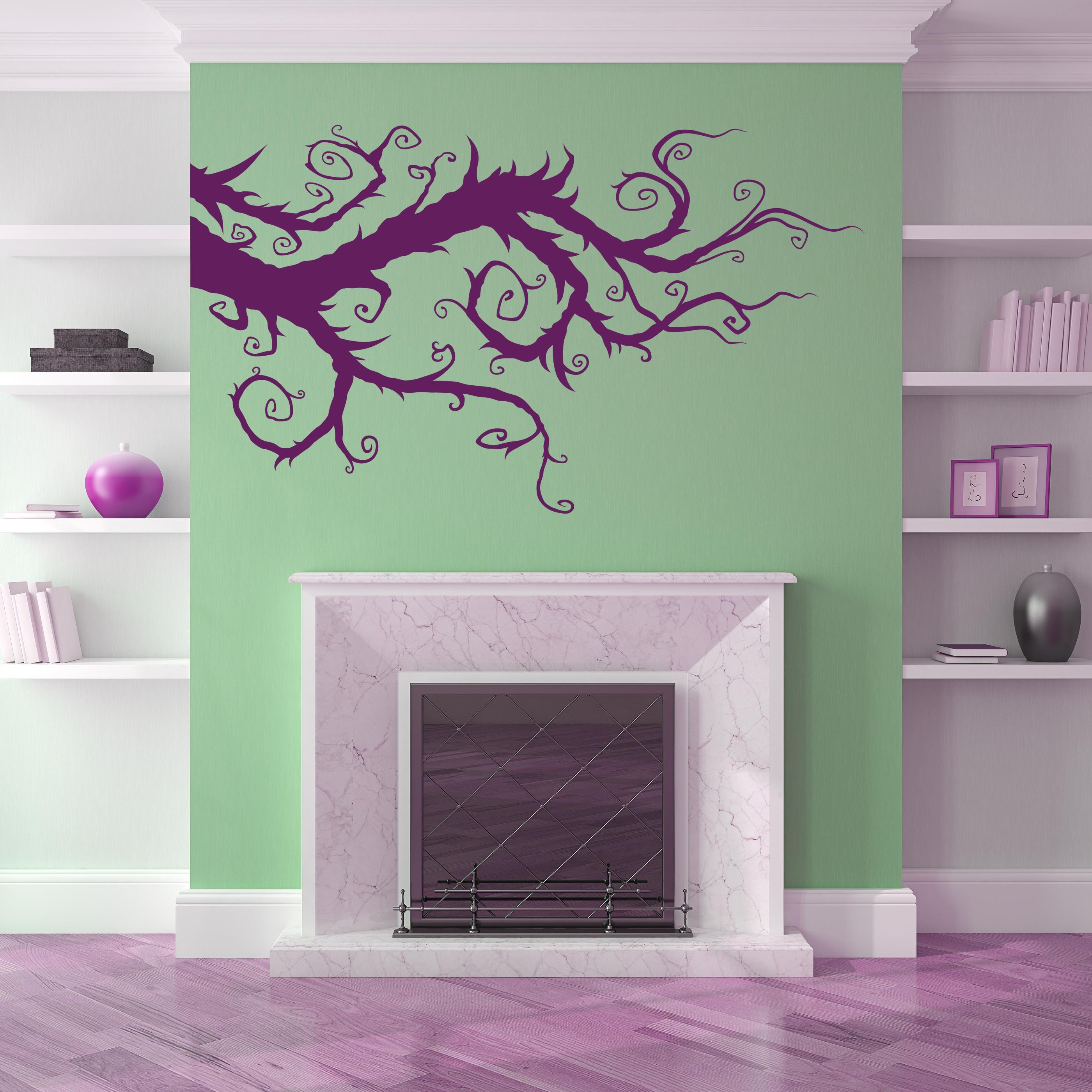 Devious Tree Sticker Tree Branch Decal, Gothic Vines Sticker, Branches Design, Whimsical ...