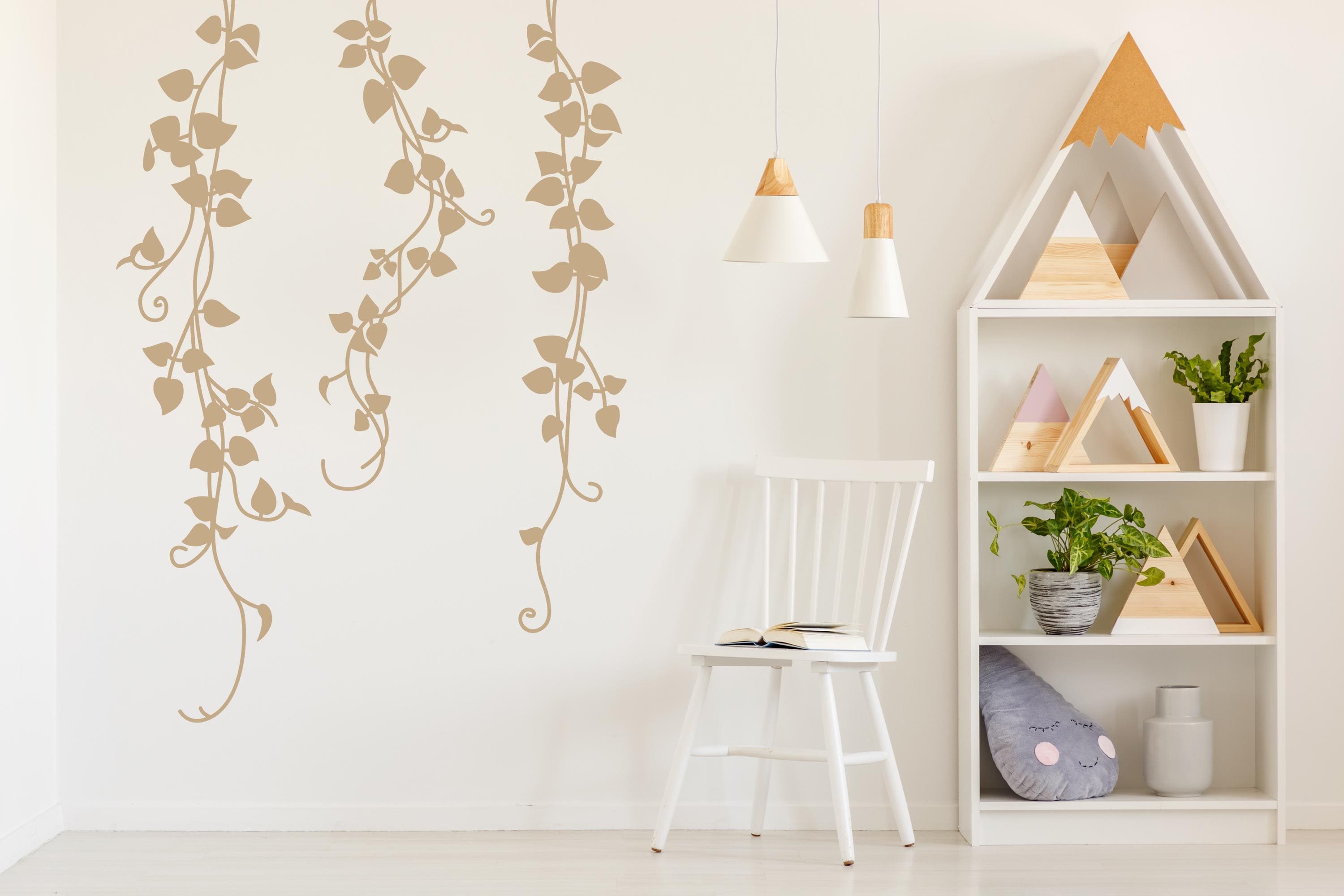 Hanging Vines Wall Decal, Tall Narrow Wall Art, Plants Vines for Decor ...