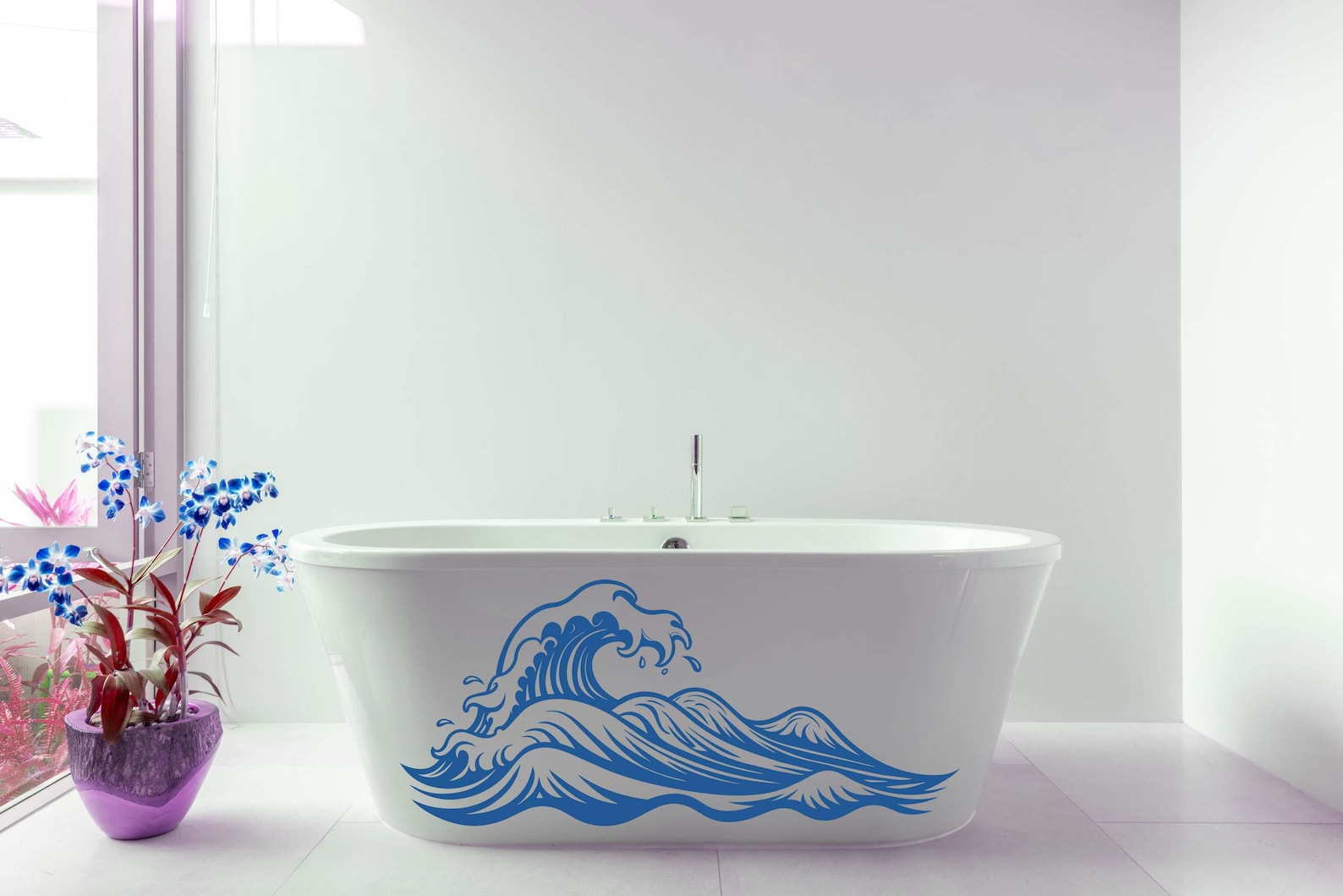 Picture of Ocean Waves Wall Art, Waves Wall Decal, Ocean Waves Wall Decor, Beachy ...