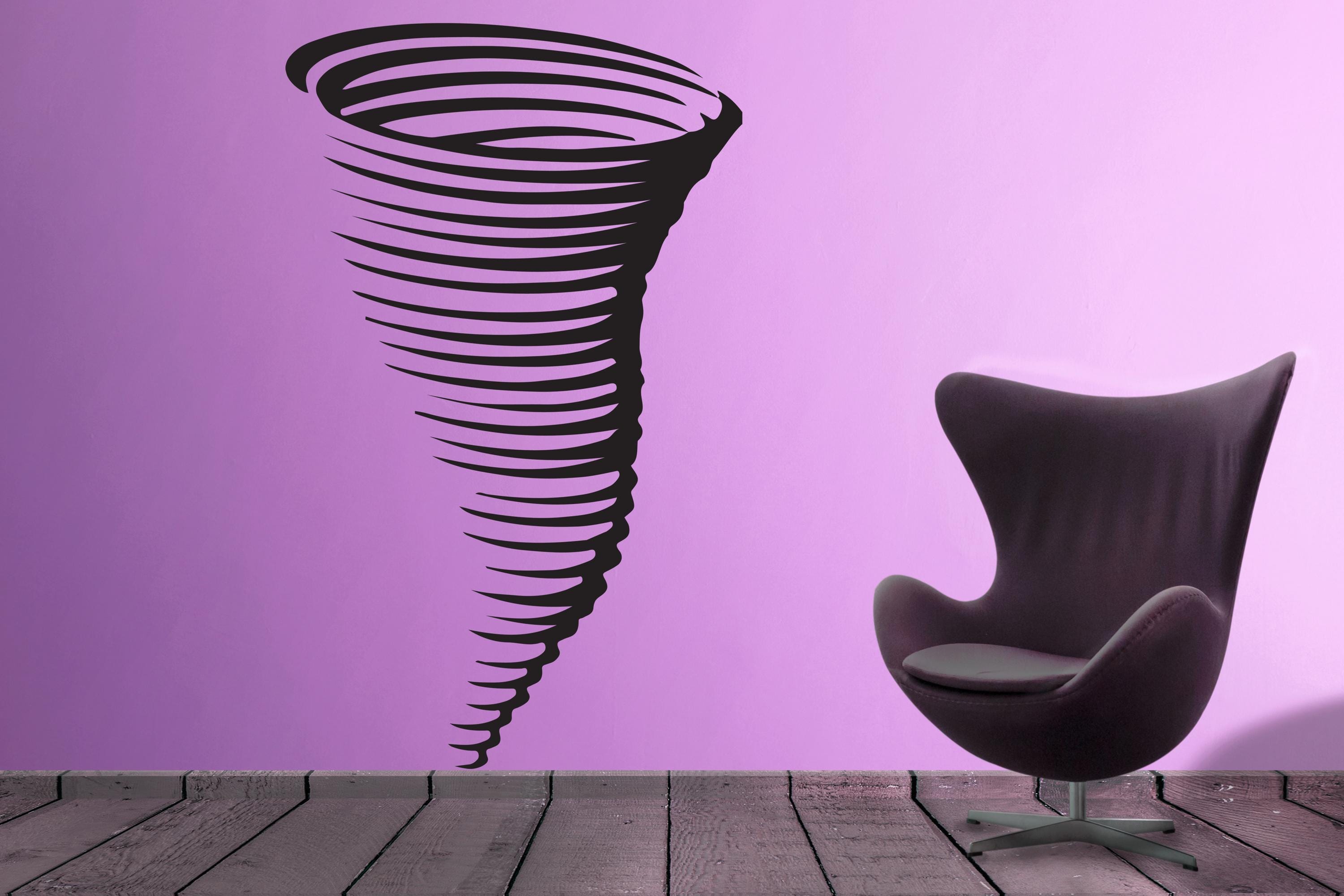 Cyclone Wall Decal, Funnel Cloud Decor, Tornado Artwork, Storm Art ...