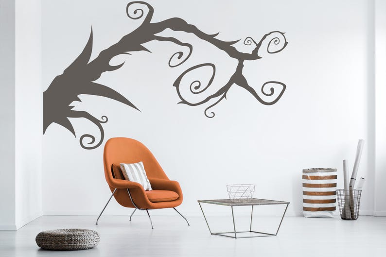 Whimsigoth wall decor with twisting branches and graceful curls that bring a moody elegance and creative energy to modern, eclectic interiors.