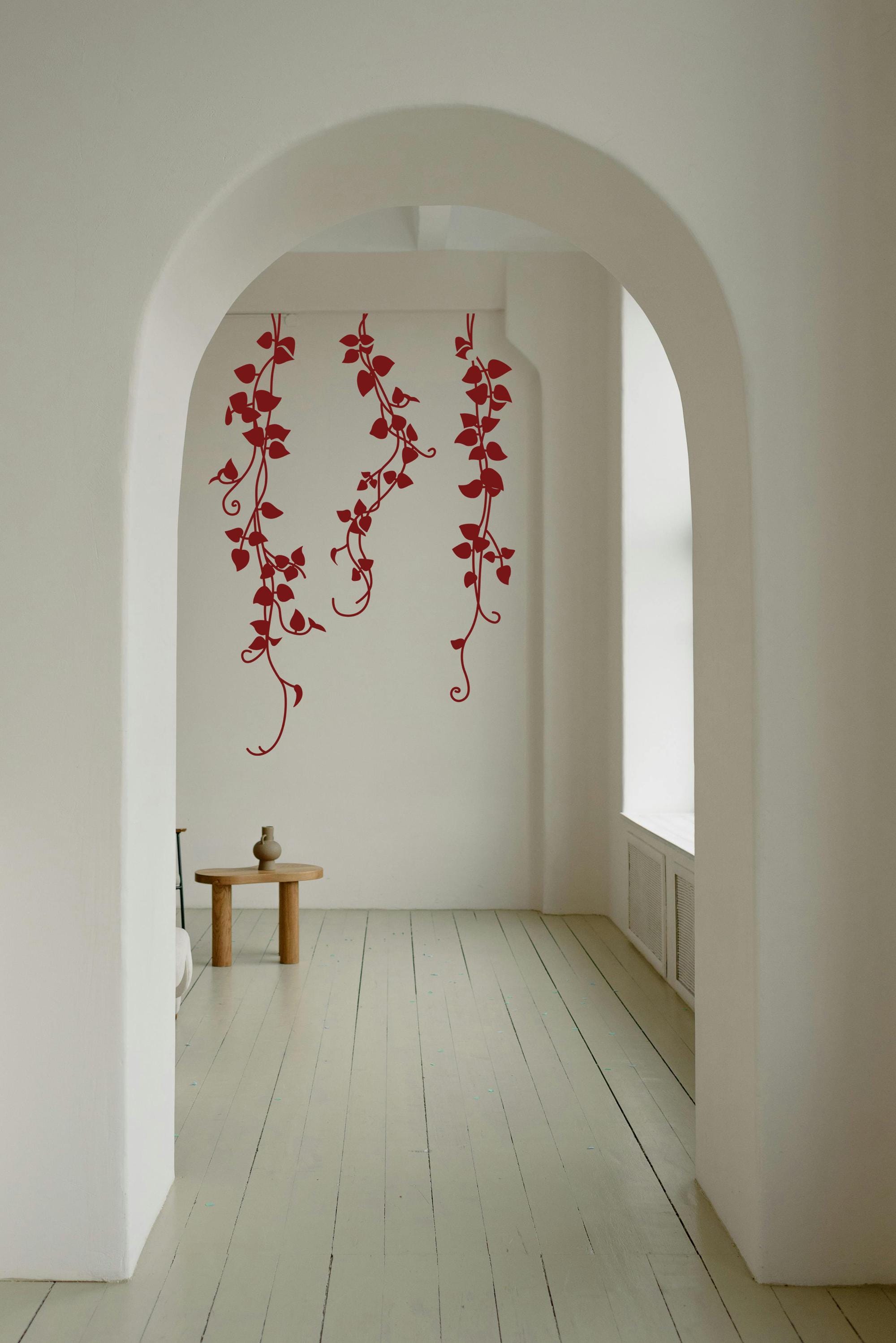 Hanging Vines Wall Decal, Tall Narrow Wall Art, Plants Vines for Decor ...