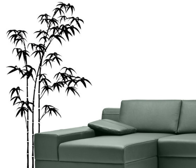 Bamboo Wall Art Decal Decor Tree Panda Asia Asian Plant Sticker Vinyl Home Office Bedroom