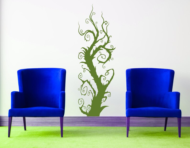 Gothic wall decor inspired by dark fairy tale aesthetics, blending mystery and elegance through a stylized tree silhouette with dramatic movement.