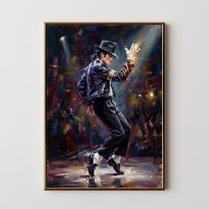Moonwalk King Dangerous Era Wandbild | Pop-Legende Motion Print | Musik-Ikone Raumdeko | Sofortiger Download als PDF und ZIP |