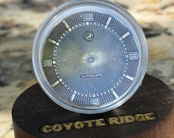 Retro Color-Reveal Watch Dial – Brass, Green Lume – 28.5mm Automatic Mod Dial | Coyote Ridge Watches