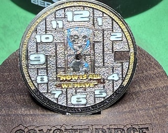 Nickel Silver Watch Dial – “Now Is All We Have” – 29mm – NH Compatible