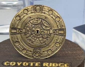 Coyote Ridge “Mechanica Relic” Brass Watch Dial – 29mm DIY lume